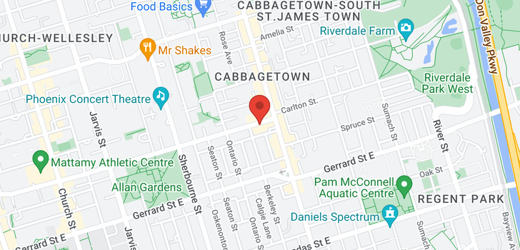 map of #3A -227 CARLTON ST